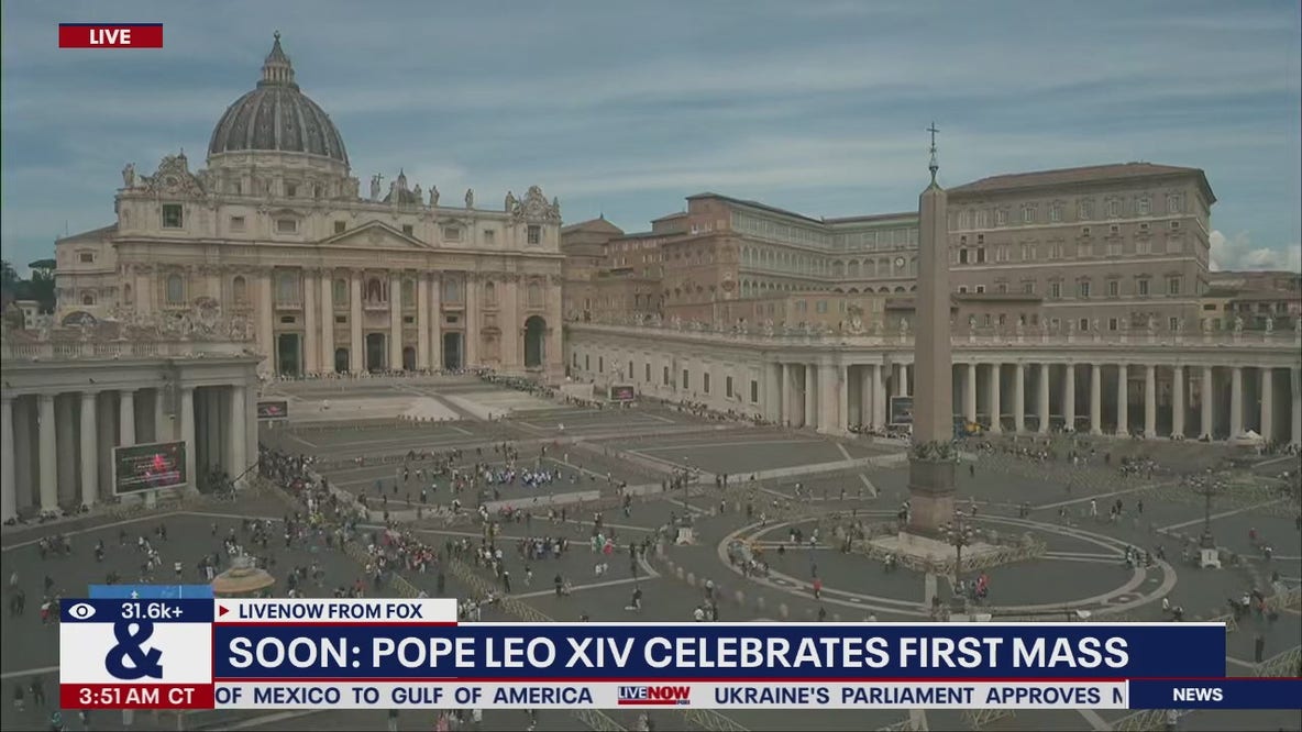 SOON: Pope Leo XIV celebrates first mass
